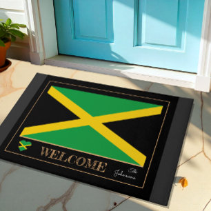 Paillasson Jamaïcain tapis, Jamaïcain Drapeau sports / Bienve