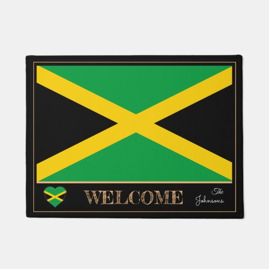 Paillasson Jamaïque et Jamaïque : Un drapeau pour les mats/sp (Devant)