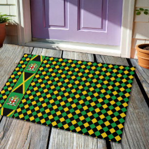 Paillasson Jamaïque House Mat, patriotique, drapeau jamaïcain