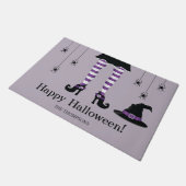 Paillasson Jambes De Sorcière D'Halloween Et Araignées Avec L (Incliné)
