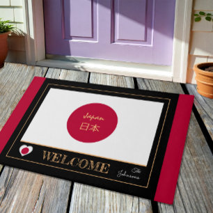 Paillasson Japon & Japonais Flag house mats /sports Bienvenue