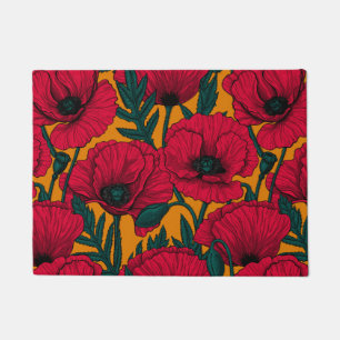 Paillasson Jardin aux coquelicots rouges