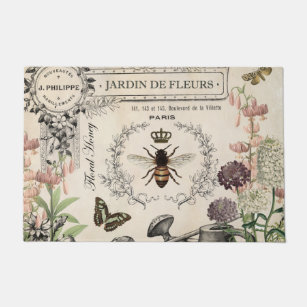 Paillasson Jardin français vintage moderne d'abeille