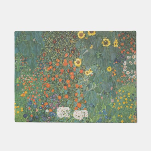 Paillasson Jardin Gustav Klimt Avec Fleurs De Soleil Original (Devant)