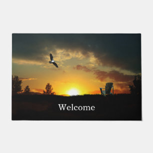 Paillasson Jaune Sunset Grassy Meadow Welcome Porte Mat