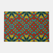Paillasson Jaune Turquoise Rouge Brown Abstrait Moderne Boho  (Devant)