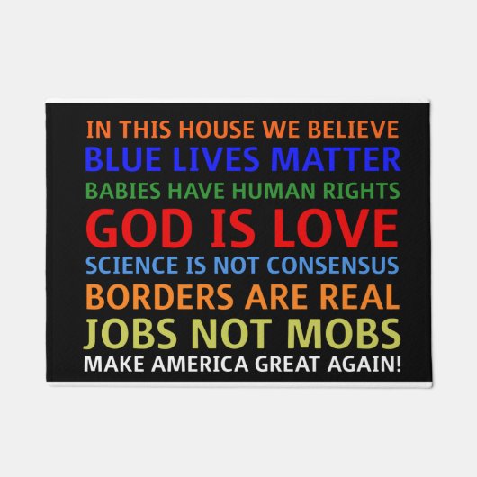 Paillasson Je crois au format MAGA (Devant)