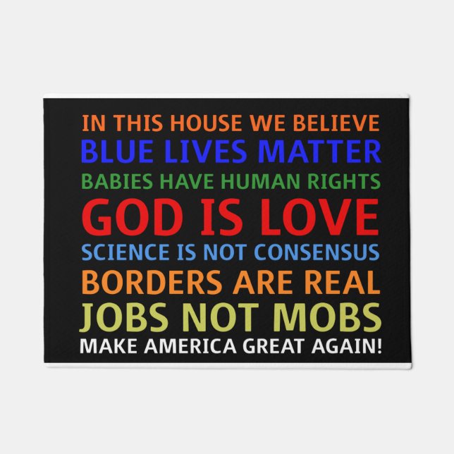 Paillasson Je crois au format MAGA (Devant)