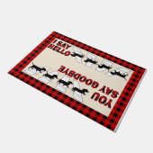 Paillasson Je Dis Bonjour, Vous Dites Adieu Chien (Incliné)