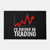 Paillasson Je préférerais échanger Daytrading Chart (Devant)