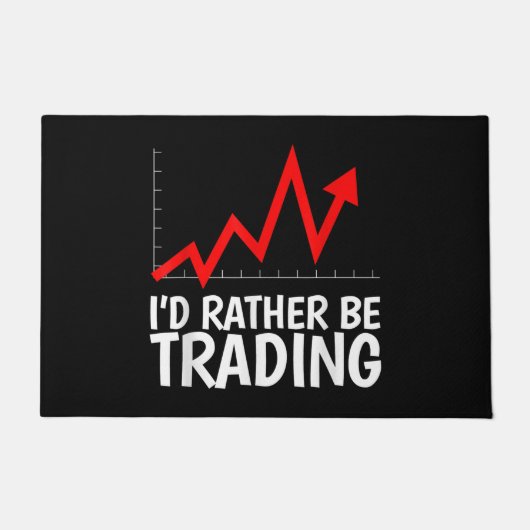 Paillasson Je préférerais échanger Daytrading Chart (Devant)