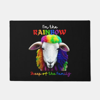 Paillasson Je suis le mouton RAINBOW de la famille 2