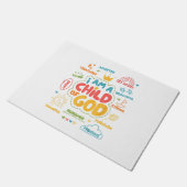 Paillasson Je suis un Enfant de Dieu Rétro chrétien Jésus Foi (Incliné)