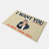 Paillasson Je veux que tu essuies tes pieds oncle Sam (Incliné)