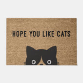 Paillasson J'espère que vous aimez les chats (Devant)
