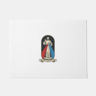 Paillasson Jésus miséricorde divine vintage