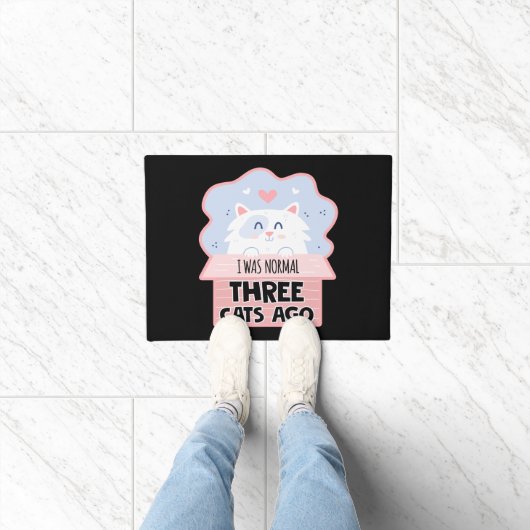 Paillasson J'Étais Normal Il Y A Trois Chats (Intérieur)