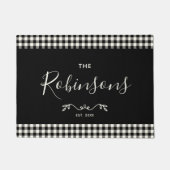 Paillasson Jeu de famille moderne Russe Buffalo Check Plaid (Devant)