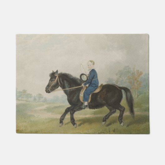 Paillasson Jeune garçon faisant l'équation d'un poney (par Pe (Devant)
