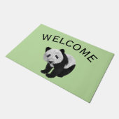 Paillasson Jeune panda vert (Incliné)