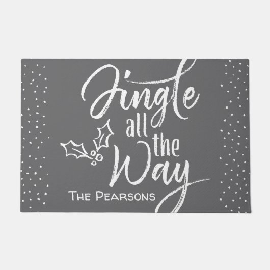 Paillasson Jingle All Way - Noël personnalisé (Devant)