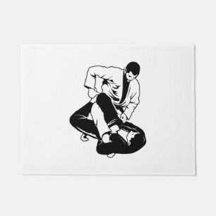 Paillasson Jiu Jitsu martial art Fighter Fight Vector