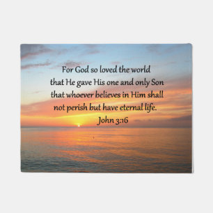 PAILLASSON JOHN 3:16 SUNRISE SUR LA PHOTO DE L'OCÉAN
