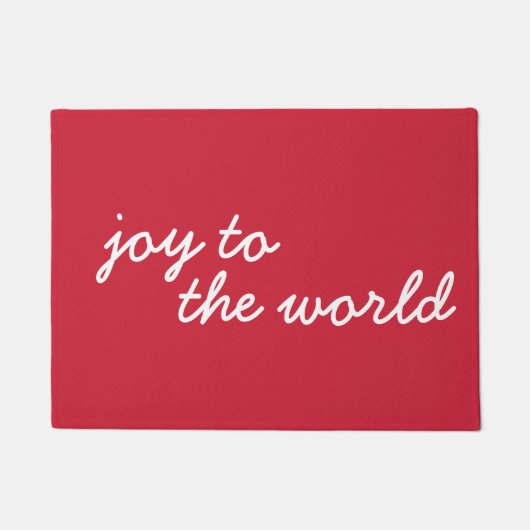 Paillasson Joie Au Monde Noël Simple Script Rouge (Devant)