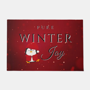 Paillasson Joie d'hiver pure avec manchot