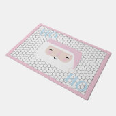 Paillasson Joli Carrelage Design rose Noël (Incliné)