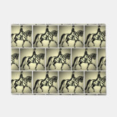 Paillasson Joli cavalier de pression dorée (Devant)