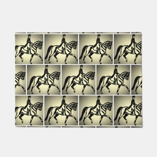 Paillasson Joli cavalier de pression dorée (Devant)