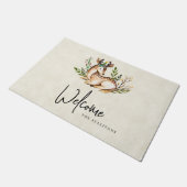 Paillasson Joli Cerf Aquarellé Posé En Bas Boho (Incliné)