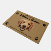 Paillasson Joli chien Retriever doré (Incliné)