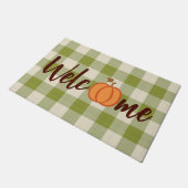 Paillasson Joli Citrouille Bienvenue Wordart Sur Fall Green E (Incliné)