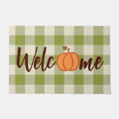 Paillasson Joli Citrouille Bienvenue Wordart Sur Fall Green E (Devant)