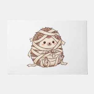 Paillasson Joli costume de mummy de hérisson pour Halloween I