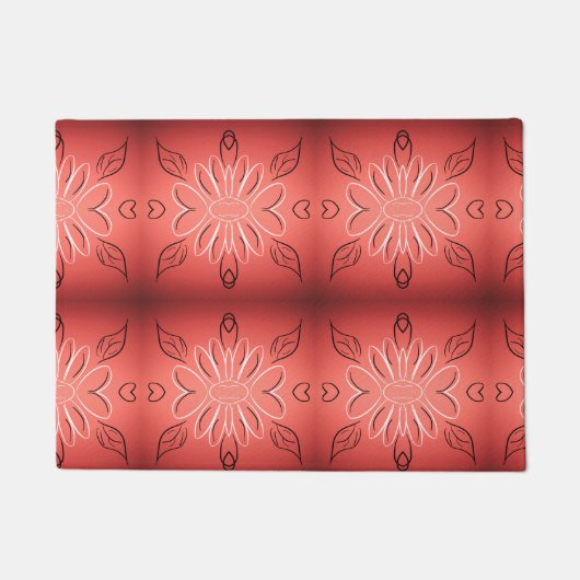 Paillasson Joli Mat De Sol Fleuri De Corail (Devant)