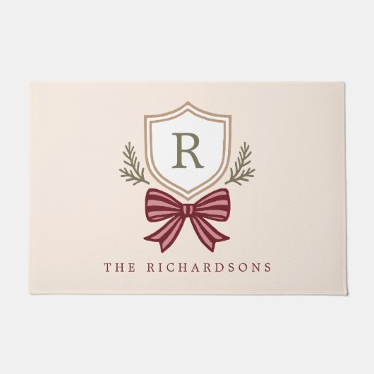 Paillasson Joli Monogram Crest Noël de la corneille (Devant)