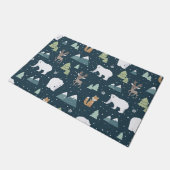 Paillasson Joli Noël Animaux d'hiver Motif rustique (Incliné)