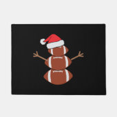 Paillasson Joli Noël Football Snowman Santa Hat Funny (Devant)