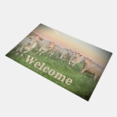 Paillasson Joli Pastel Charolais Cattle in Pastel (Incliné)