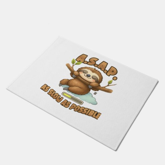 Paillasson Joli Sloth ASAP - Aussi Lent Que Possible T-Sh Cla (Incliné)