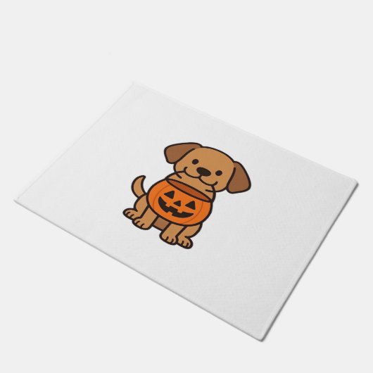 Paillasson Joli T-shirt classique avec un chien en caricature (Incliné)