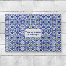 Joli Vintage Hollandais Bleu & Blanc Carrelage