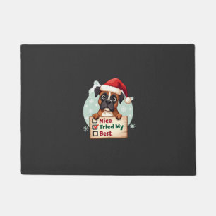 Paillasson Jolie chienne Boxer Chien Noël Joli J'ai fait de m