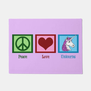 Paillasson Jolie licorne violette