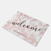 Paillasson Jolie parties scintillant or rose en marbre blanc (Incliné)