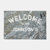 Paillasson Jolie rose Gris Naturel Accueil Pierre (Devant)