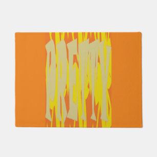 Paillasson Jolies couleurs chaudes jaune citron rose orange